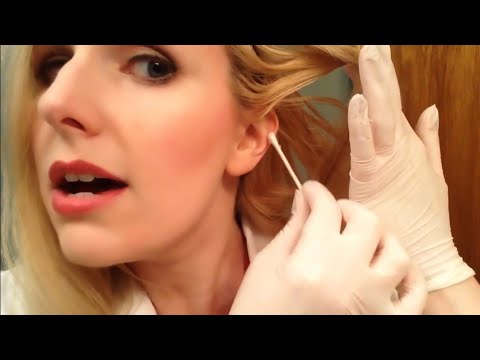 ASMR Ear Cleaning and Exam Roleplay Whisper with Latex Gloves (Rerelease)