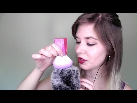 ASMR Fluffy Brush on Fluffy Mic Cover (Up Close Whispers)