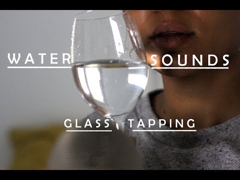 ASMR water sounds // glass tapping // whisper