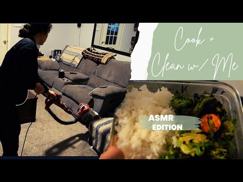 ASMR COOK + CLEAN w/ ME ( whispered voiceover )