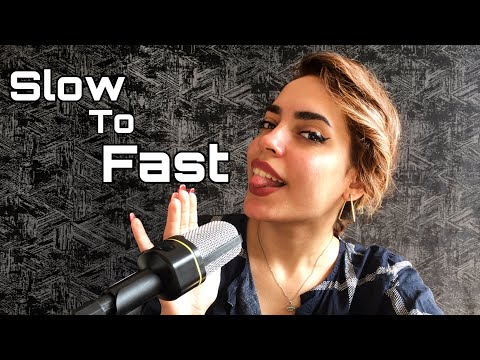 ASMR | Slow to Fast Mouth Sounds ( wet & dry ) Intense Sensitivity