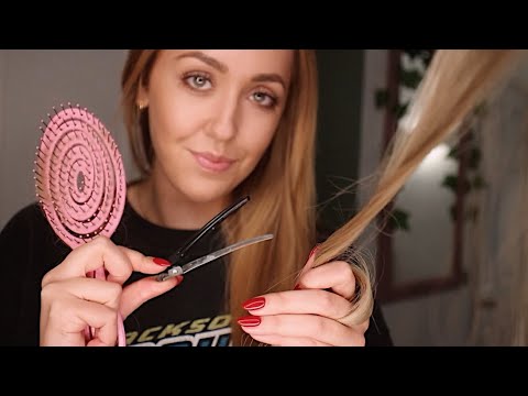 ASMR Sectioning and Clipping Your Hair