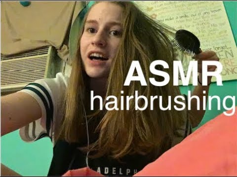 ASMR Hairbrush (whispering, softly spoken, tapping, scratching, brushing)
