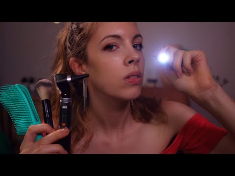 The Fastest ASMR ( Ear Cleaning, Cranial Nerve Exam, Haircut and Make-up)