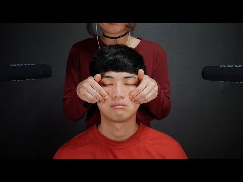 [ASMR] One hour head and face massaging sound | 한시간동안 마사지 해주는 ASMR | Feat. 또야 | 한노시 #2.3