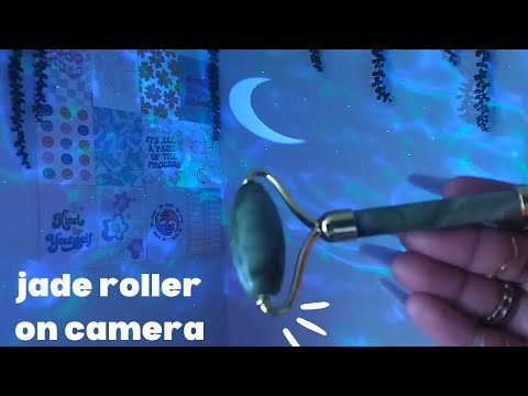 ASMR Lo-Fi Rolling Jade Roller Over Camera, Fast and Slow Rolling - No Talking