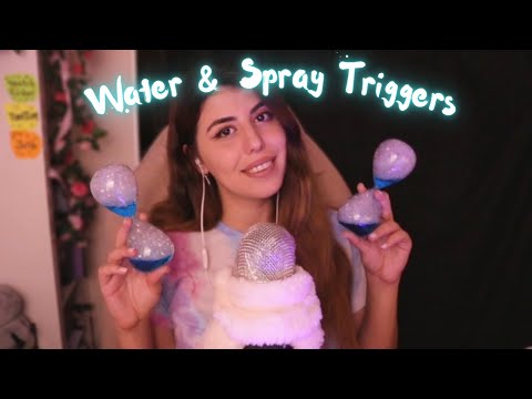ASMR Water & Liquid Triggers 💦 Bubble hourglass , Spraying, Ice globes And More....
