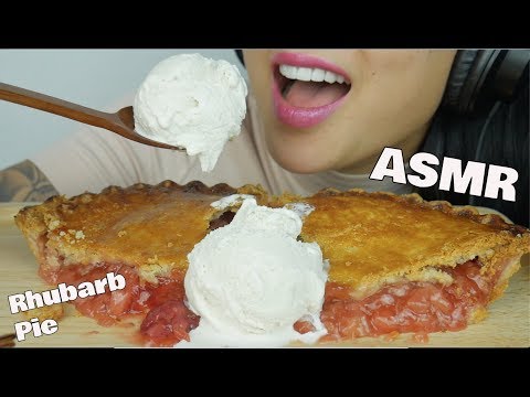 ASMR RHUBARB PIE + ICE CREAM (RELAXING EATING SOUNDS) | SAS-ASMR