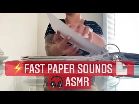 Fast & Aggressive Paper Sounds // ASMR // Tapping, Scratching, Tearing, Shuffling // No Talking