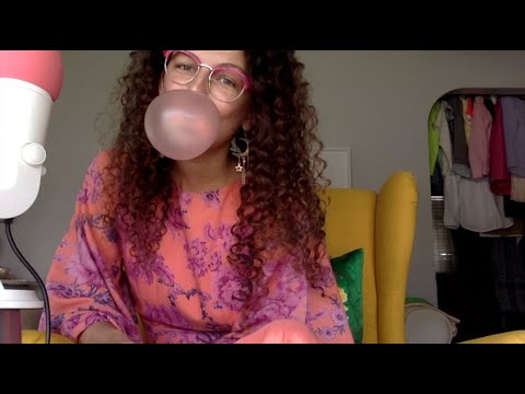 ASMR ~ Q & A part 1! (gum chewing, blowing bubbles) 💖
