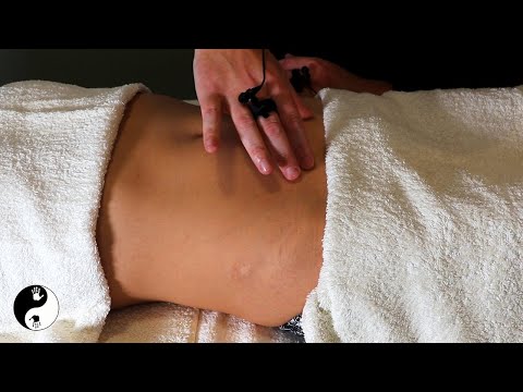 [ASMR] Light Touch Belly Tracing Massage Using Tools -  Jade Roller & Gua Sha