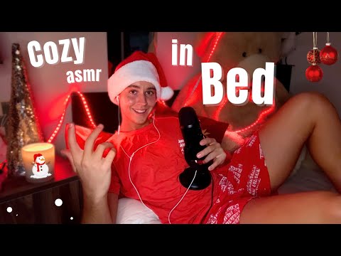Cozy ASMR in BED (Fast Mouth Sounds, Breathy Whispers, Rambles)