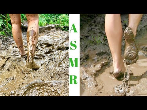 Walking In Mud With Barefooth Sound | ASMR SOUND ( no talking )