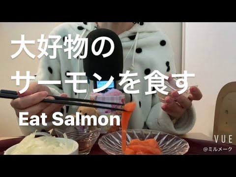 ASMR サーモン麺とサーモン丼を食す【リクエスト動画 request movie】