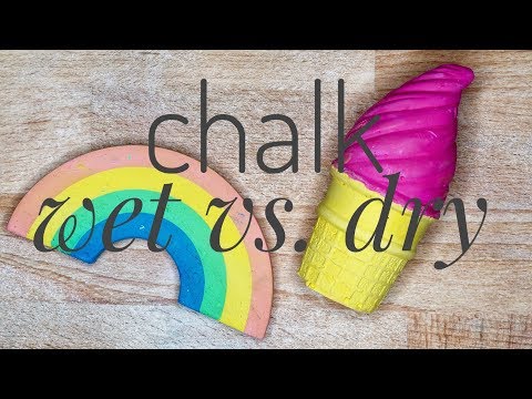 ASMR WET CHALK AND DRY CHALK SCRAPING, CUTTING, CARVING | No Talking