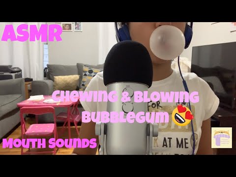 ASMR Bubble Gum Chewing & Blowing Bubbles | Mouth Sounds