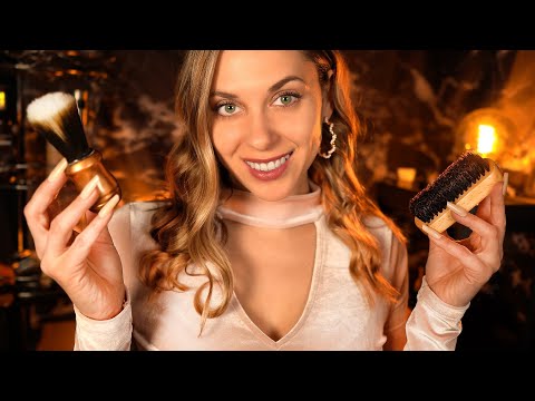ASMR spa for Men, massage, Shave, steam, Personal Attention for SLEEP