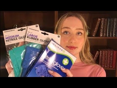 ASMR :) Latex & Rubber Glove Sounds (Crinkles, Face Touching) (repost)