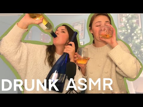 DRUNK ASMR | 12 BUDGET Wines of Christmas Part 1 (feat. sister)