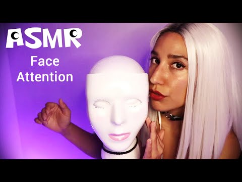 ASMR Face Attention | Mask Tapping | Kissing