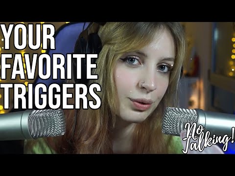 Your favorite TRIGGERS with No Talking +1:30 HOURS 💤💤 | ASMR Reverb, Scratching, Visuals, Echo...