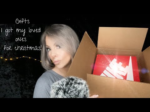 ASMR- Some gifts 🎁 I got my family for Christmas Show And Tell (Close whispers for intense tingles)