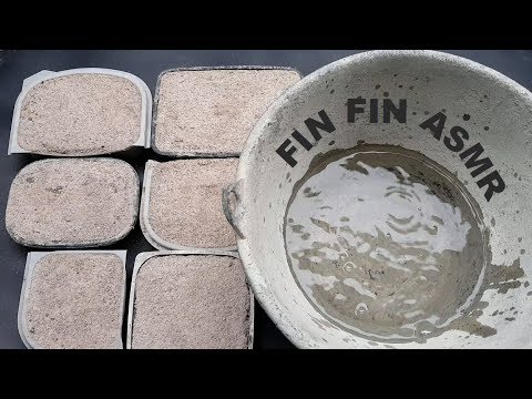 ASMR : Crumbling Sand+Cement Blocks in Water #197