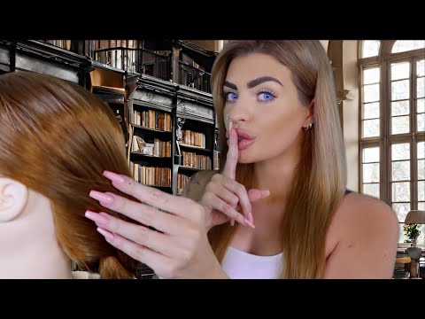 ASMR playing with your hair in the library without getting caught 🤫 (roleplay / hair play)