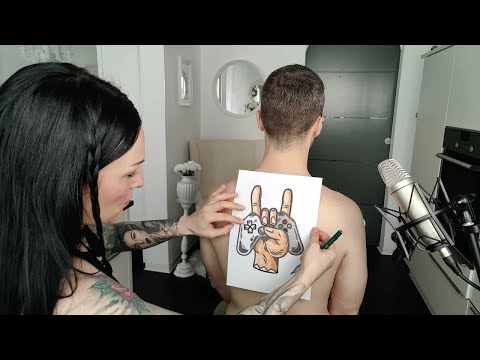 ASMR Preparation Of His Back For The New Tattoo