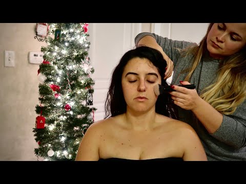 ASMR | Relaxing Light Touch Massage | Face Touching, Face Brushing, Shoulder Massage