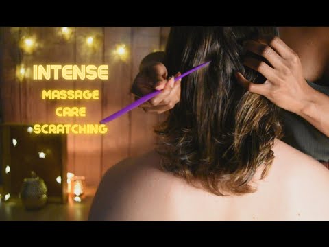 ASMR 💆 REAL PERSON HAIR TREATMENT, MASSAGE, BACK SCRATCH