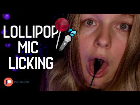ASMR INTENSE Lollipop Mic Licking 🎤🍭Lo-fi 1 Ear Eating (Patreon teaser)