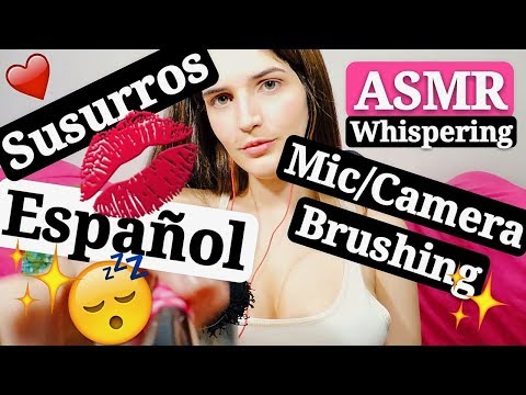 ASMR 💤 SUSURROS 😴 Mic/Camera Brushing 💫 Finger Fluttering ✨