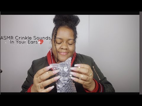 ASMR Crinkle Sounds In Your Ears (For Tingles) ~