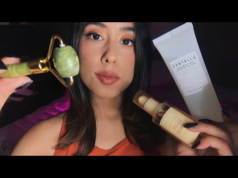 ASMR Best Friend Does Your Skincare before Bed | Personal Attention (Korean YesStyle skincare)