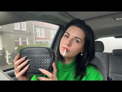 ASMR | What’s In My Bag? (Smoking Cigarettes, Whispering & Tapping etc.)