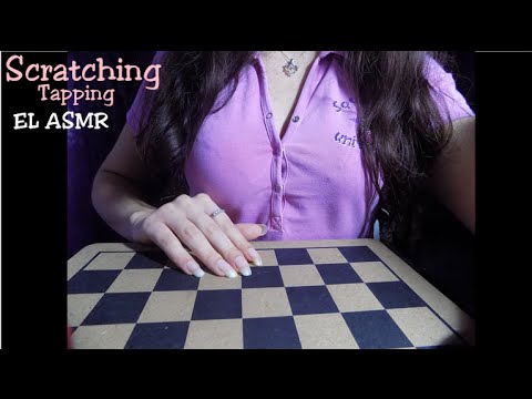 Hypnosis scratching and tapping with long natural nails ~ASMR