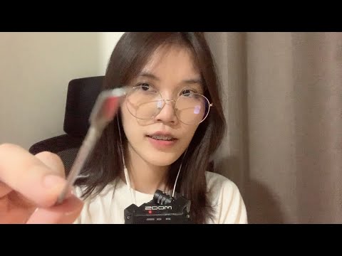 ASMR gentle ear cleaning and water sound for sleep zZ