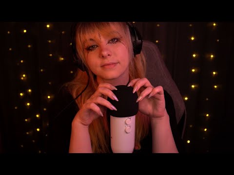 ASMR | slow Mic Scratching & Whispering with gentle Breathing