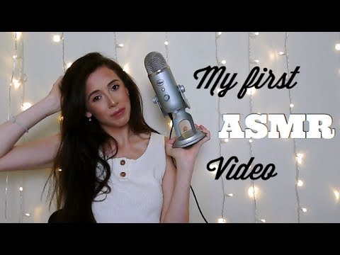 MY FIRST ASMR VIDEO (whispering, mic brushing, tapping, page turning)