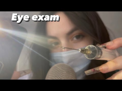 Asmr eye exam in 1 minute