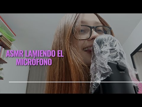 ASMR | LAMIENDO EL MICRÓFONO CON SONIDO DE PLÁSTICO (no talking)