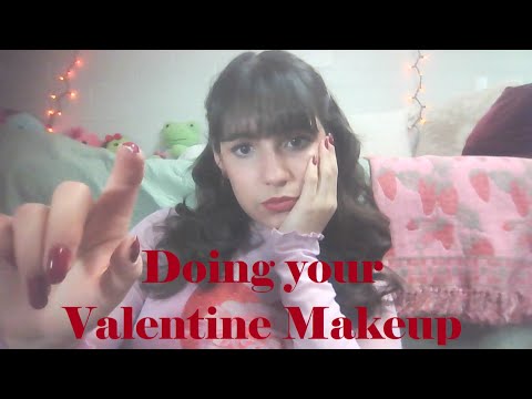 ASMR Valentine's Day 💕 doing your makeup for a date & flirting with you