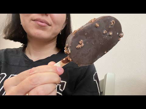 Ice cream eating ASMR. No talking.