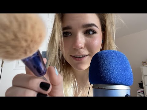 ASMR Face Mapping Roleplay *tracing, brushing, close up, personal attention*
