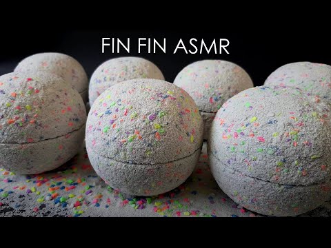 ASMR:  Gritty Colorful White Sand Balls Crumble in Water #323
