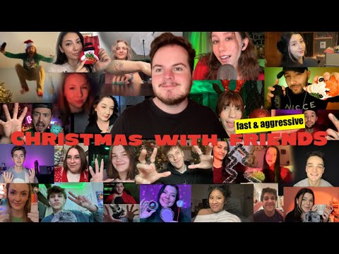 ASMR Christmas with Friends Fast & Aggressive Hand Sounds, Tapping & Scratching, Visual Triggers +
