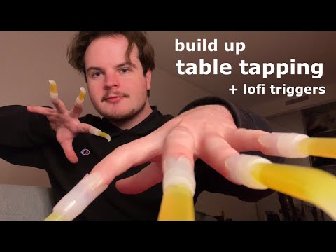 Fast & Aggressive ASMR Hand Sounds, Build up, Table Tapping, Camera Tapping, Mouth sounds + lofi