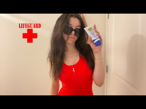ASMR | Lifeguard Cleans You Up After Surfing Fall !