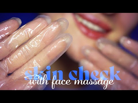 ASMR ~ Oil Face Massage ~ Checking Your Face w/ Gloves, Layered Sounds, Personal Attention